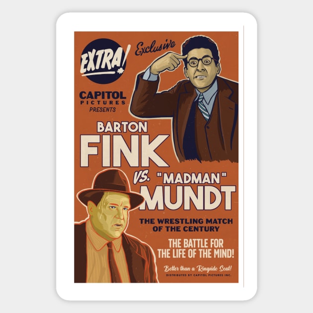 Barton Fink alternative movie poster Sticker by chrisayerscreative